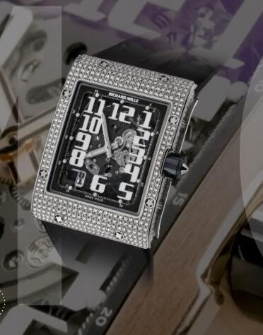 Replica Richard Mille RM 016 Automatic Winding Extra Flat Watch White Gold Diamond Set